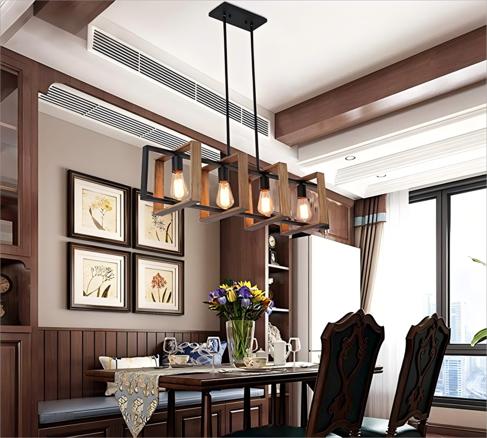 American retro industrial country style ironwork dining room kitchen pendant light for cafes and bars