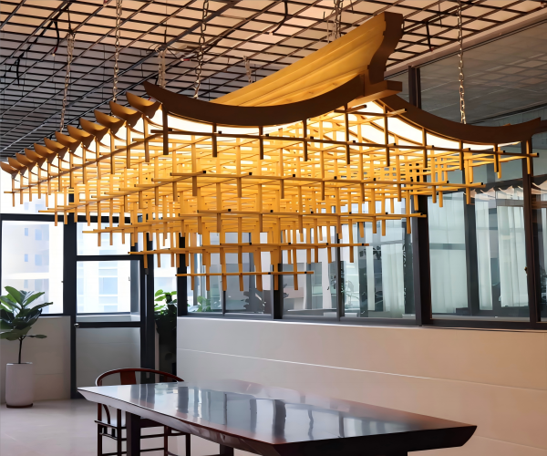 Imperial Courtyard Pendant - Nest-Style Architectural Iron Chandelier