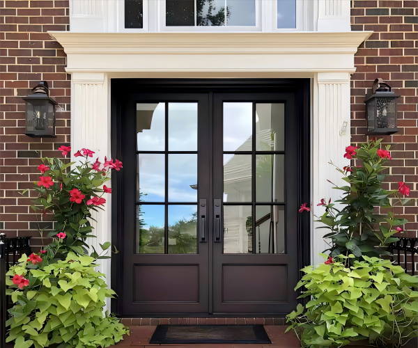 Artisan European Entry Gates - Custom Stainless Steel & Glass Portals